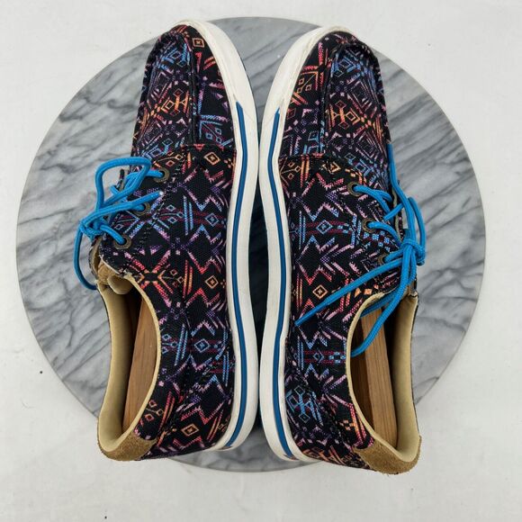 Twisted X Womens 9 Shoes Southwest Aztec Boat Classic Kicks Lace Up Sneaker - Picture 6 of 14